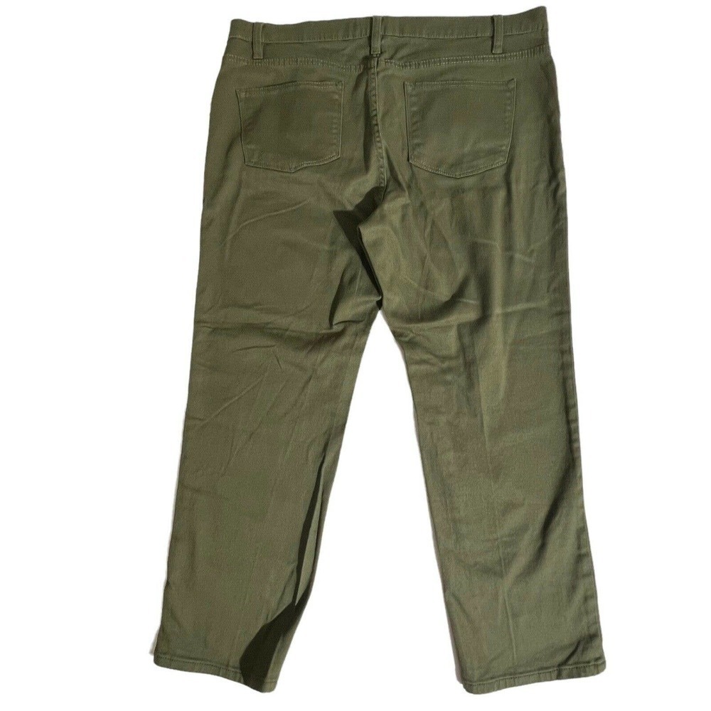 Workshop by Andrea Jovine Women's Pants Sz 16W Twill Hilltop Green New with Tag - Picture 4 of 12